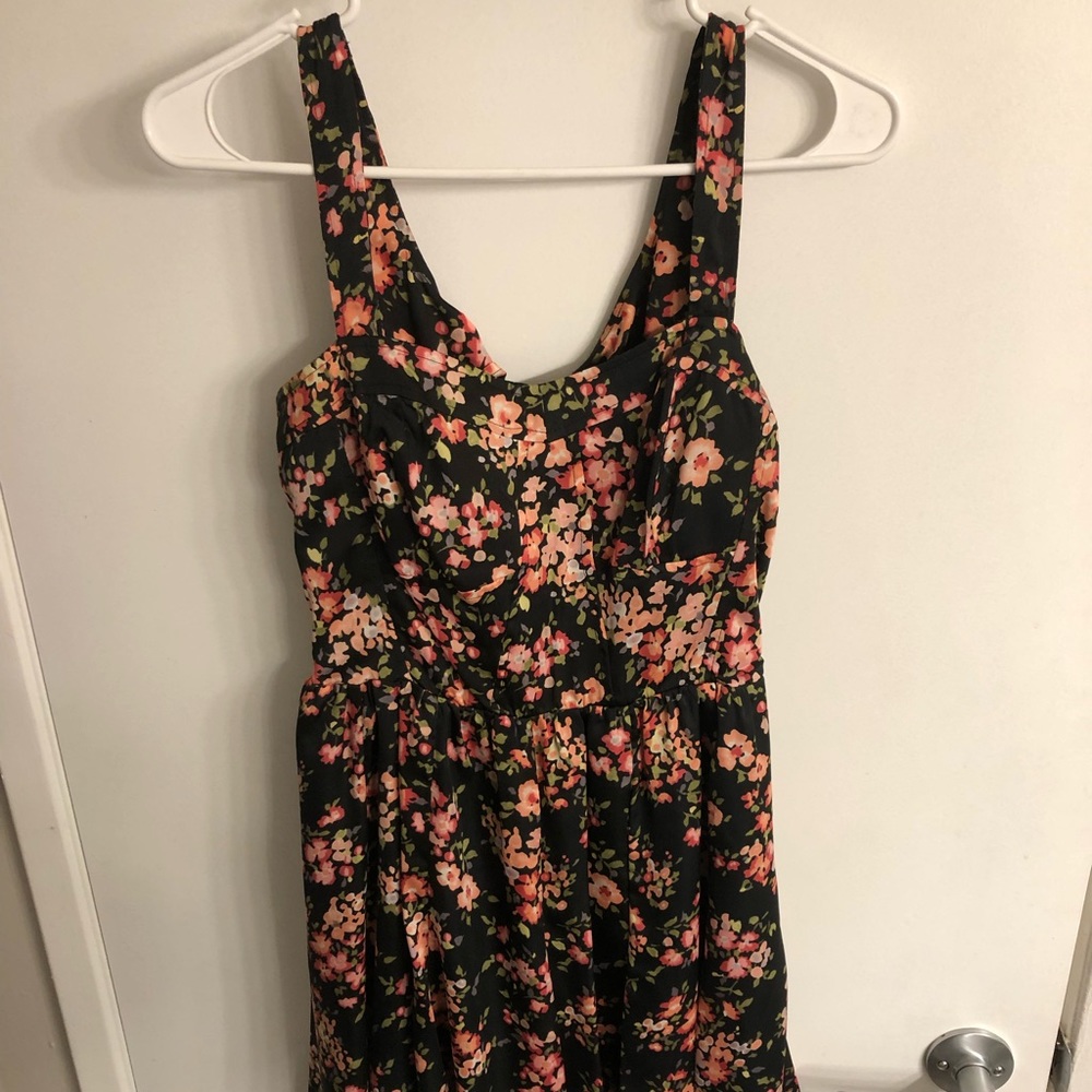 Black floral dress